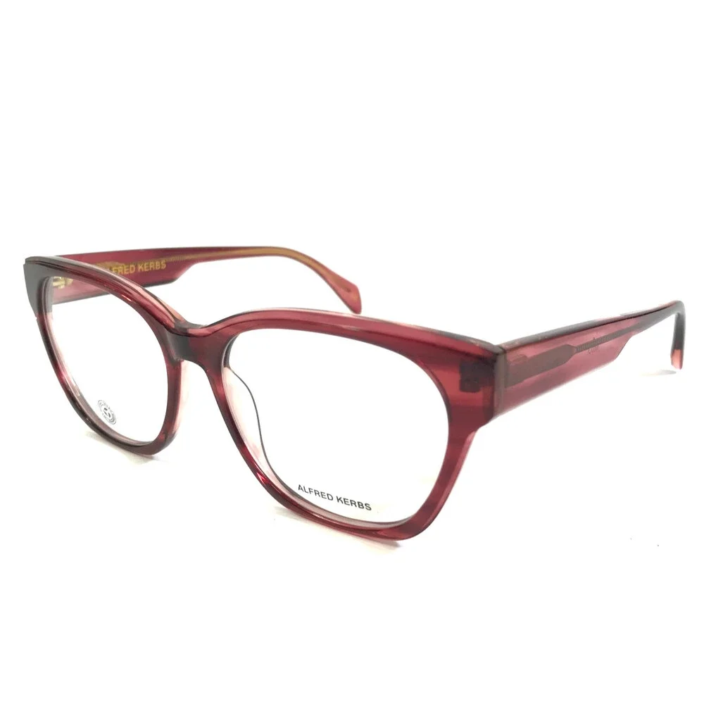 Alfred Kerbs Eyeglasses Frames MIO PU Purple Horn Cat Eye Full Rim 54-16-135